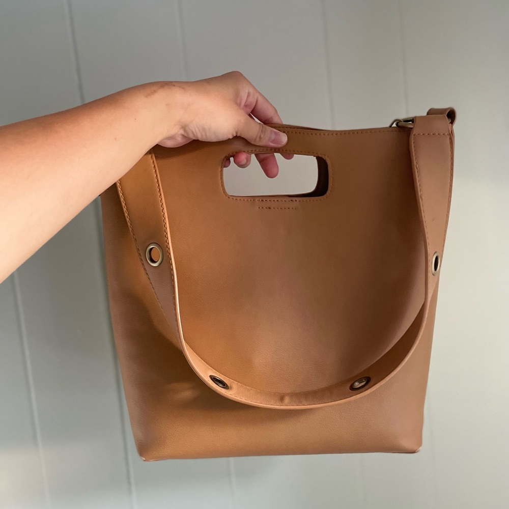 Anthropologie PU Leather Bucket Bag